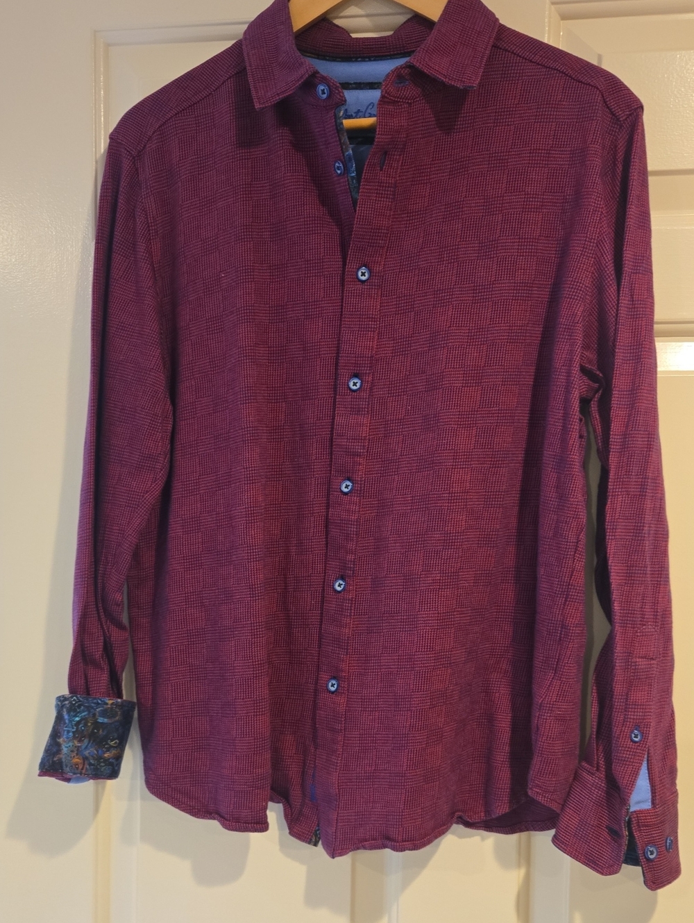 Robert Graham Burgundy Plaid Long-Sleeve Button-Down Shirt